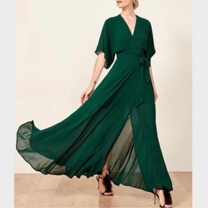 NWOT Reformation Winslow Dress in Emerald Green